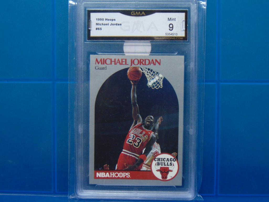 1990-91 NBA Hoops Card #65 Michael Jordan - Graded MINT 9