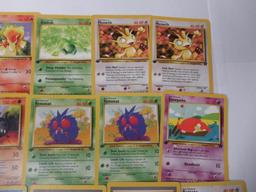 Lot of 15 First Edition Vintage Pokemon Trading Cards from Collection