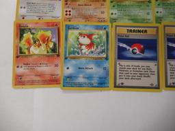 Lot of 15 First Edition Vintage Pokemon Trading Cards from Collection