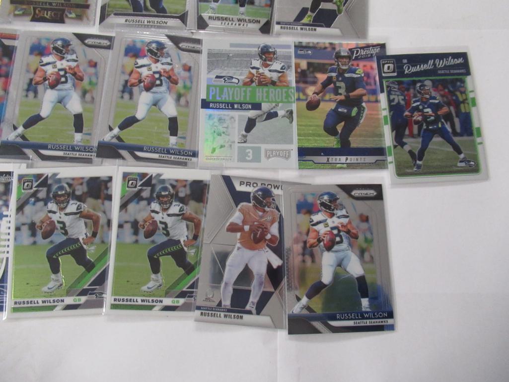 25 Count Lot of Russel Wilson Seattle Seahawks QB NFL Football Cards