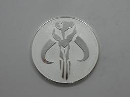 1 oz Silver Round Star Wars Mandalorian BU .999 Fresh from tube!