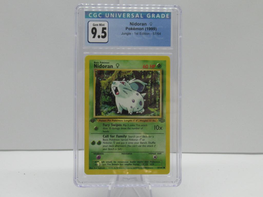 CGC Gem Mint 9.5 - Jungle 1st Edition Pokemon Card - Nidoran 57/64