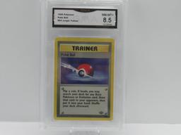 GMA GRADED 1999 POKEMON JUNGLE TRAINER POKE BALL #64 - NM MT+ 8.5