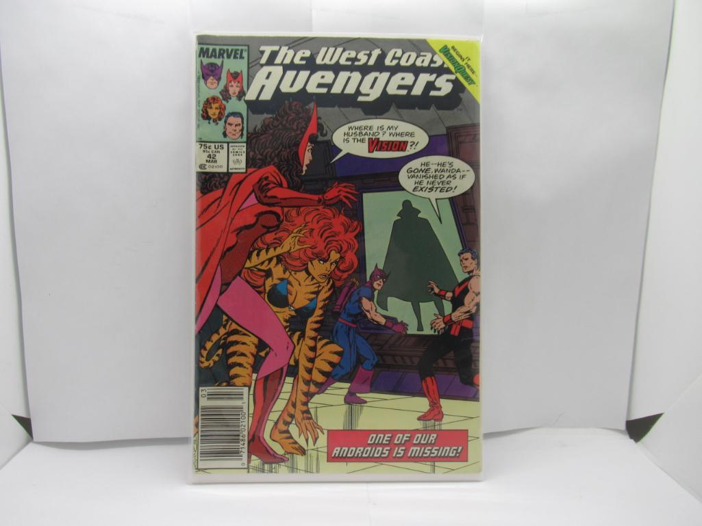 West Coast Avengers #42 Vision and Scarlet Witch Wandavision 1988 Marvel