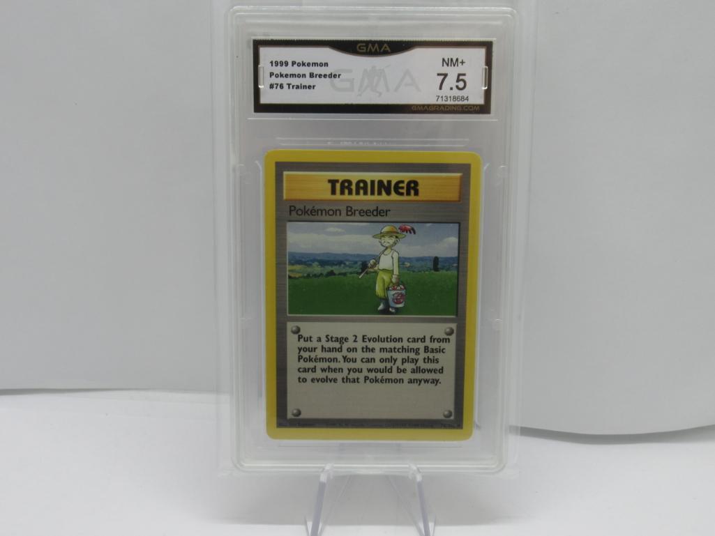 GMA GRADED 1999 POKEMON POKEMON BREEDER #76 TRAINER NM+ 7.5