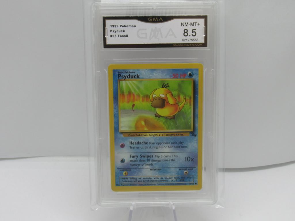 GMA GRADED 1999 POKEMON PSYDUCK #53 FOSSIL NM-MT+ 8..5