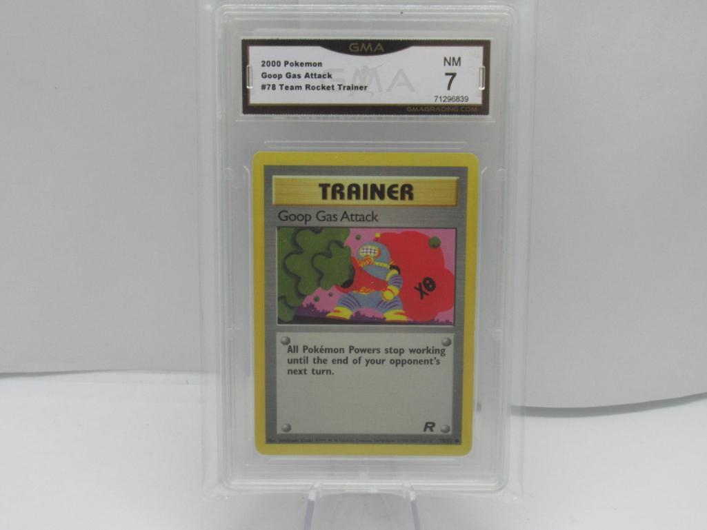 GMA GRADED 2000 POKEMON GOOP GAS ATTACK #78 TEAM ROCKET TRAINER NM 7