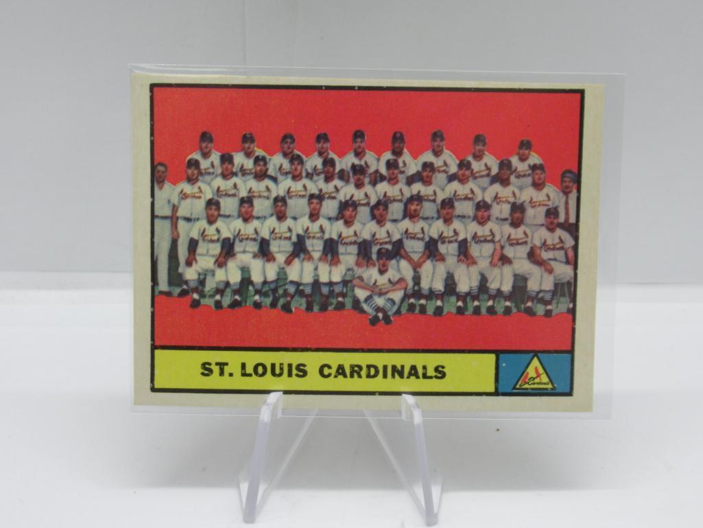 1961 TOPPS ST. LOUIS CARDINALS TEAM CARD #347