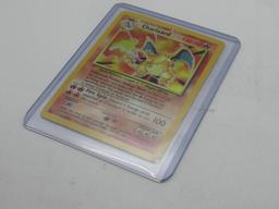 Base Set Charizard HOLO Pokemon card green wings charizard great for collection!!!