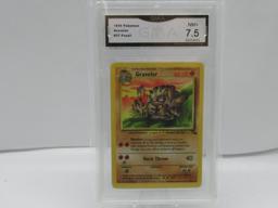 GMA GRADED POKEMON 1999 GRAVELER #37 FOSSIL NM+ 7.5