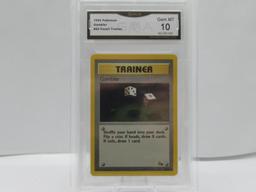 GMA GRADED POKEMON 1999 GAMBLER #60 FOSSIL TRAINER GEM MT 10