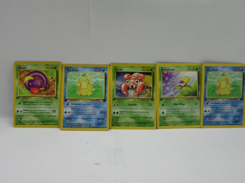 Lot of 5 Vintage 1ST EDITION Pokemon Cards from Big Collection Haul