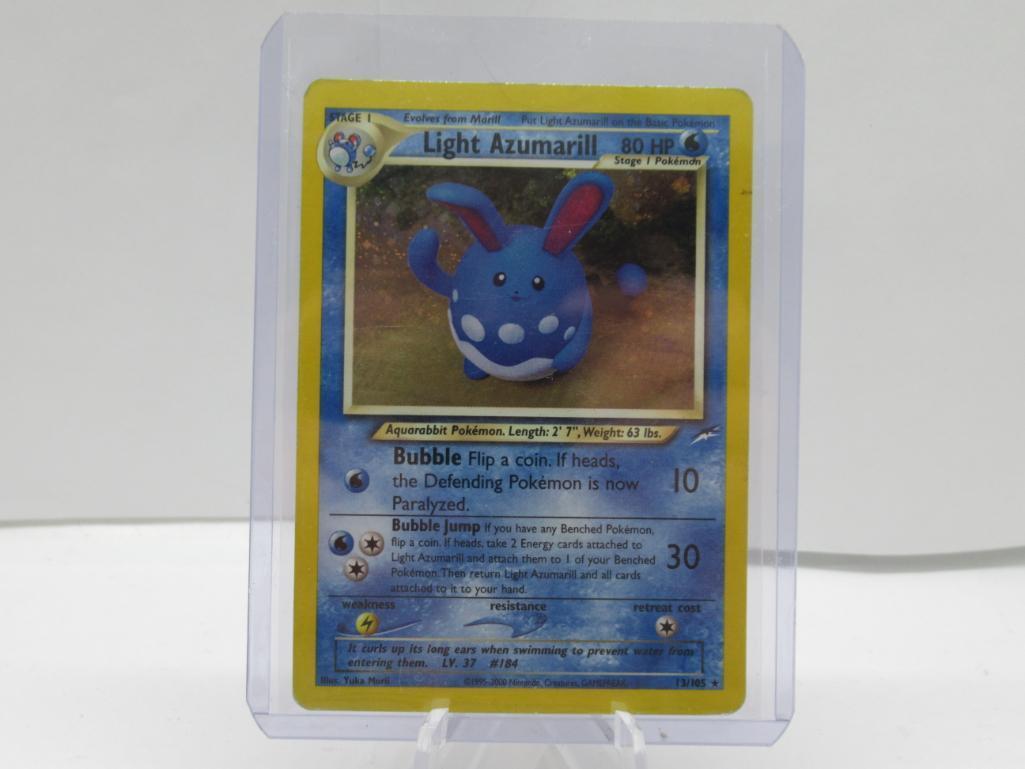 2001 Pokemon Neo Destiny #13 LIGHT AZUMARILL Holofoil Rare Trading Card