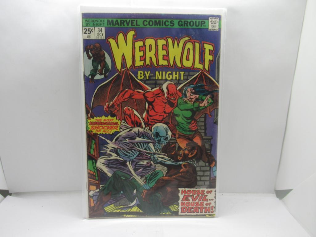 Marvel Comics WEREWOLF BY NIGHT #34 Vintage KEY ISSUE Bronze Age Comic Book