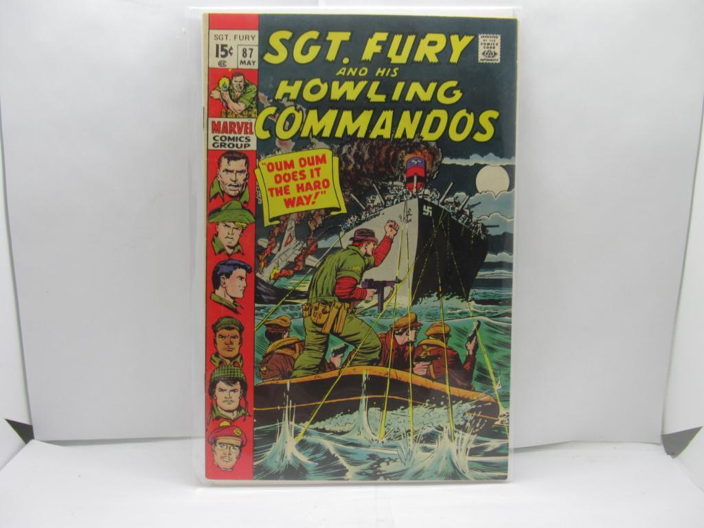 Vintage Marvel Comics SGT FURY #87 Bronze Age Comic Booko from Estate Collection