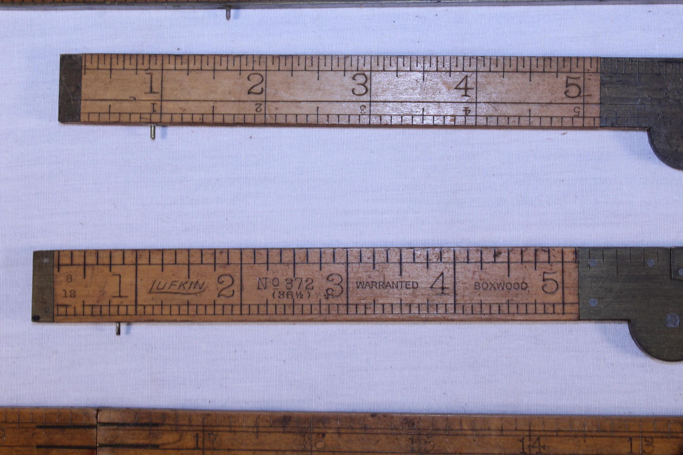 Early Brass Bound Folding Rulers