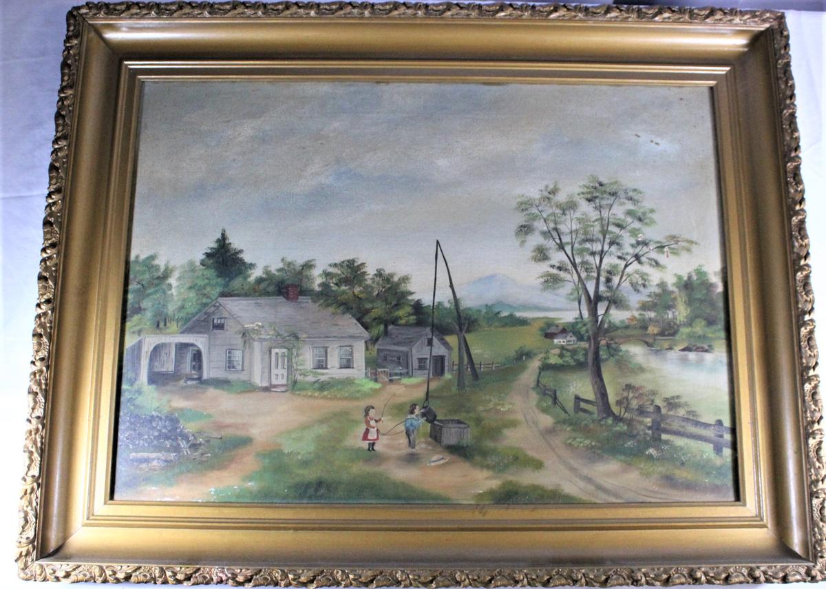 Early Country Painting on Canvas