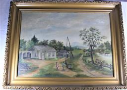 Early Country Painting on Canvas