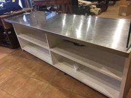 Stainless top serving counter