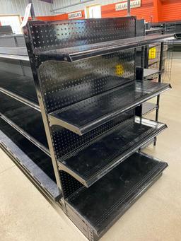 End cap shelf for gondola shelving