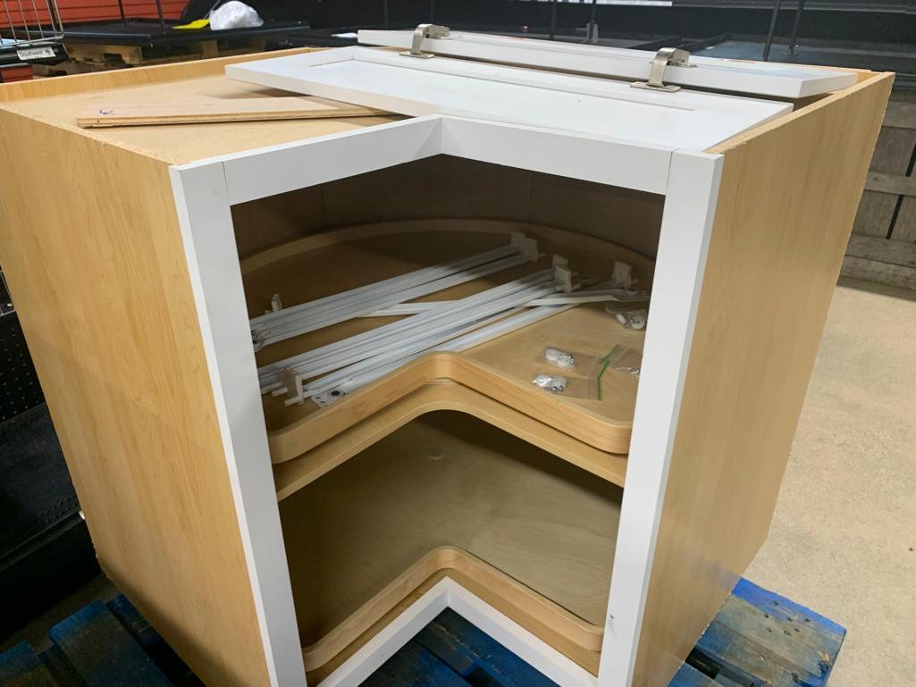 Misc cabinets, including corner lazy Susan