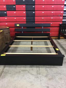 Queen Maple Platform Bed Only Black Paint