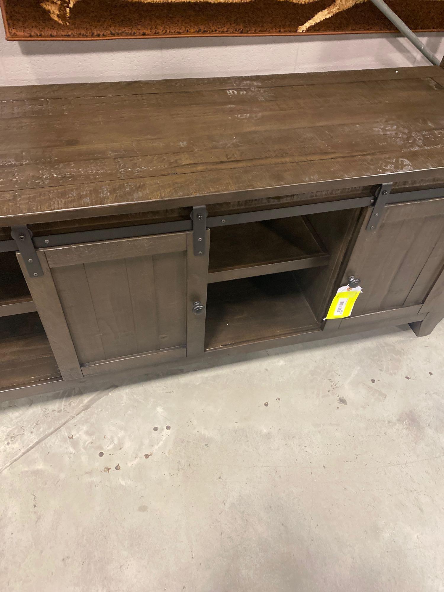 4 piece entertainment center, 103"x19"x74"