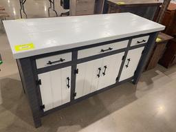 Rough sawn buffet server 64" x 24" x 37" Painted