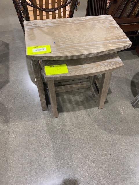 Oak Nesting Tables (set of 2) 22" x 14" x 22" and 17" x 12" x 19" Stain: Suede