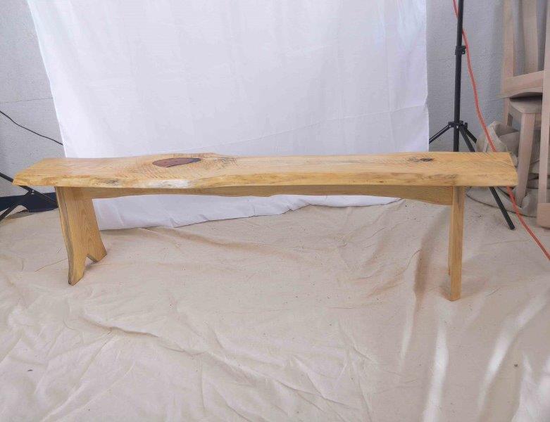 Rustic Log Bench