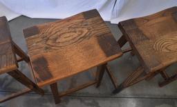 set of 4 - 24" Rustic Bar Stools