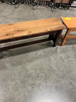 BROWN MAPLE MISSION BENCH 48IN