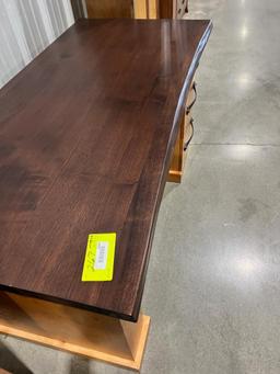 BROWN MAPLE AND CHERRY DESK 64X31X31