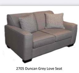 New Stationary Loveseat Duncan Grey