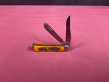 New CaseTestedXX OrangeBoneSmooth Mini Trapper 2 Blade Halloween Knife #6207 MFG 2020 USA New In Tin