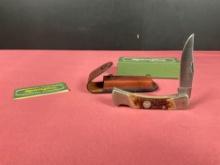 New Remington The Outdoorsman Knife #R9 USA in Case w/Leather Sheath Great Set