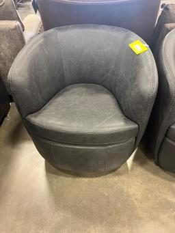 BLACK SWIVEL ACCENT CHAIR