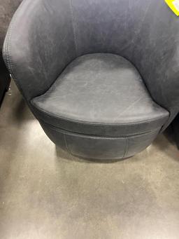 BLACK SWIVEL ACCENT CHAIR