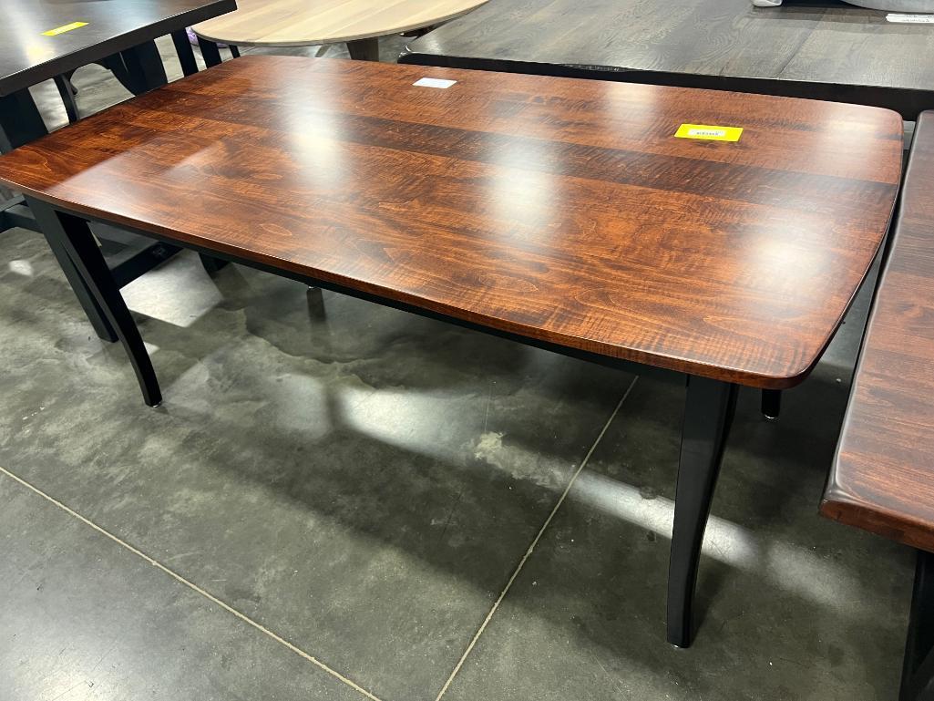 TIGER MAPLE/B MAPLE TABLE ONLY MICHAELS/EBONY 42X72IN