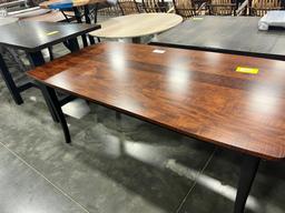 TIGER MAPLE/B MAPLE TABLE ONLY MICHAELS/EBONY 42X72IN