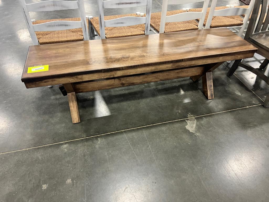 B MAPLE BENCH 62IN