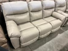 RECLINING SOFA TOP GRAIN LEATHER CABOT BISON GRAY