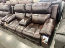 RECLINING LOVE TOP GRAIN LEATHER POSITANO CHOCOLATE