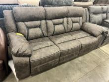 CHARCOAL LEATHER SOFA