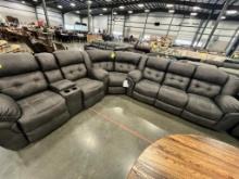 CHARCOAL SECTIONAL RECLINER