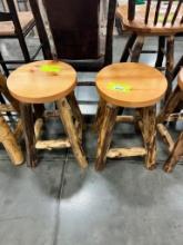 LOG STOOL 24IN