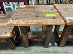 RECLAIMED BARNWOOD END TABLE 23X23X24