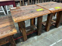 RECLAIMED BARNWOOD END TABLE 23X23X24