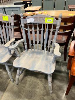 BROWN MAPLE ARM CHAIR