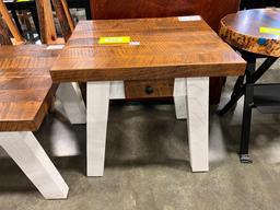 RECLAIMED ASH END TABLE 23X20X23 IN
